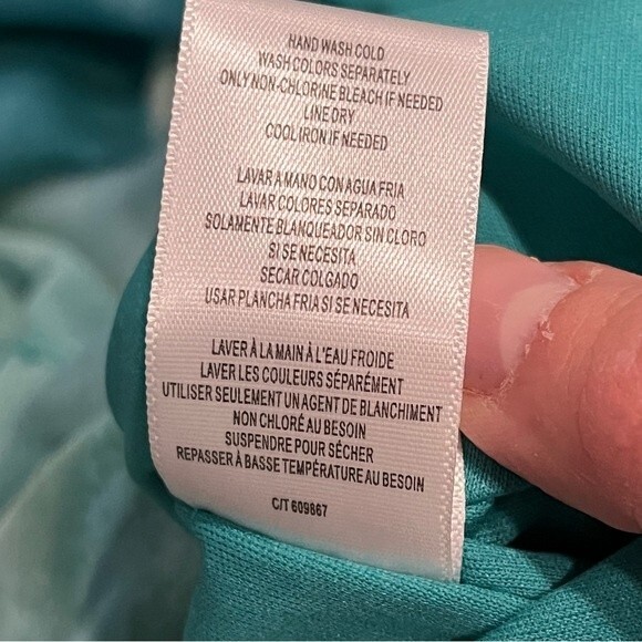 NWT Taylor Tie-Dye Smocked Bodice Mock Neckline Sleeveless Trapeze Dress Size M - Picture 13 of 13